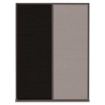 United Visual Products Single Door Radius Plus Corkboard, 24"X, UV8001PLUS-SATIN-COBACC UV8001PLUS-SATIN-COBACC